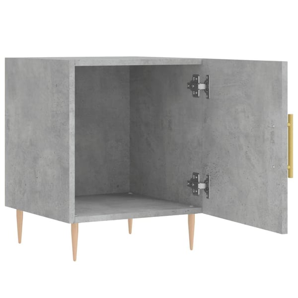 vidaXL Nattbord 2 stk betonggrå 40x40x50 cm konstruert tre