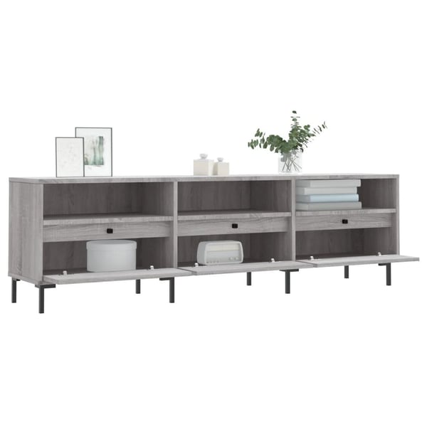 vidaXL TV-benk grå sonoma 150x30x44,5 cm konstruert tre