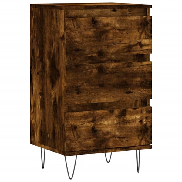 vidaXL Skjenk røkt eik 40x35x70 cm konstruert tre