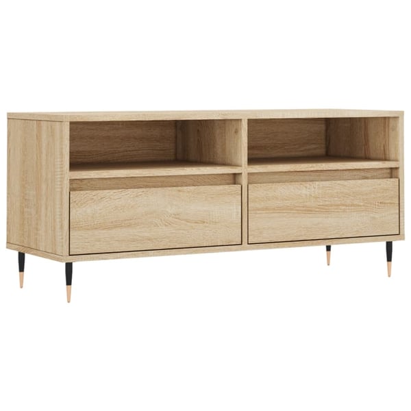 vidaXL TV-benk sonoma eik 100x34,5x44,5 cm konstruert tre