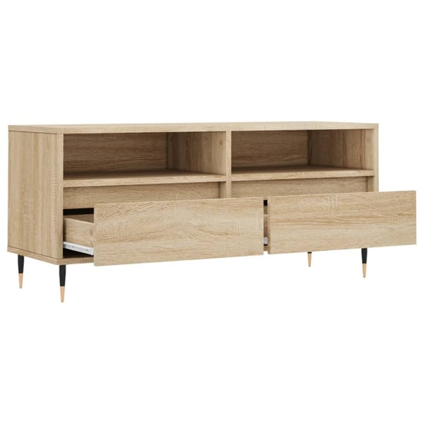 vidaXL TV-benk sonoma eik 100x34,5x44,5 cm konstruert tre