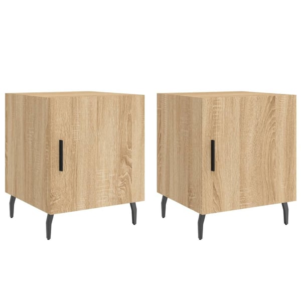 vidaXL Nattbord 2 stk sonoma eik 40x40x50 cm konstruert tre