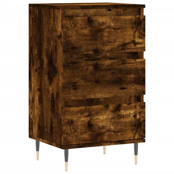 vidaXL Skjenk røkt eik 40x35x70 cm konstruert tre