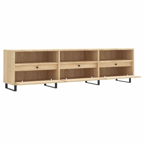 vidaXL tv-bord 150x30x44,5 cm konstrueret træ sonoma-eg