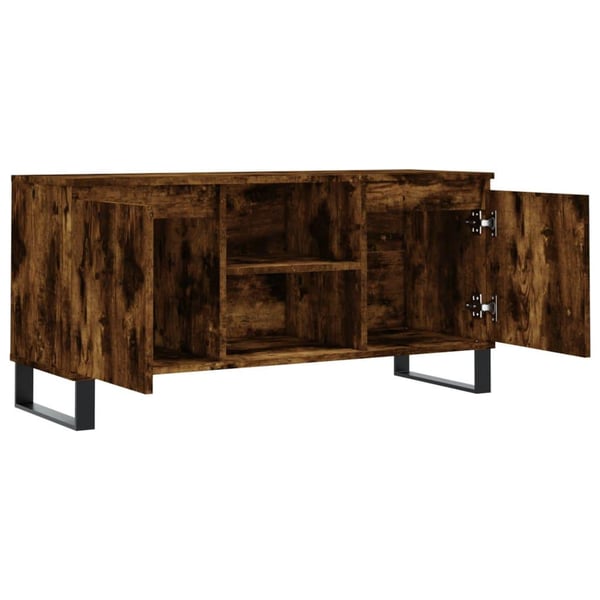 vidaXL TV-benk røkt eik 104x35x50 cm konstruert tre