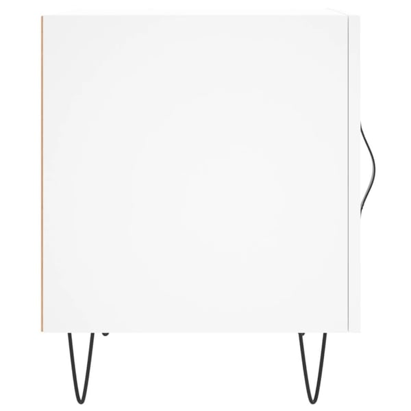 vidaXL sengeborde 2 stk. 40x40x50 cm konstrueret træ hvid