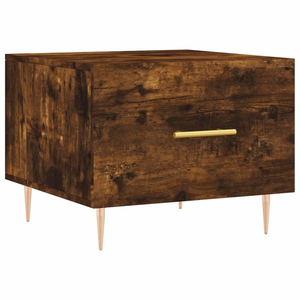 vidaXL sofabord 50x50x40 cm konstrueret træ røget egetræsfarve