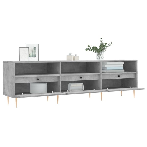 vidaXL tv-bord 150x30x44,5 cm konstrueret træ betongrå