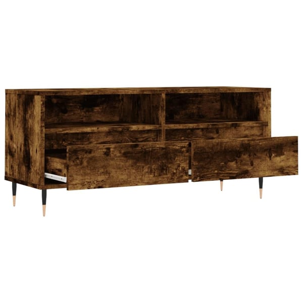 vidaXL TV-benk røkt eik 100x34,5x44,5 cm konstruert tre
