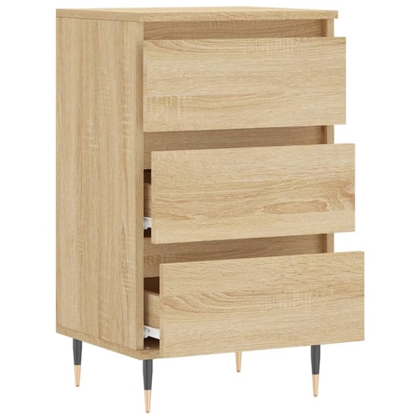 vidaXL Skjenk sonoma eik 40x35x70 cm konstruert tre