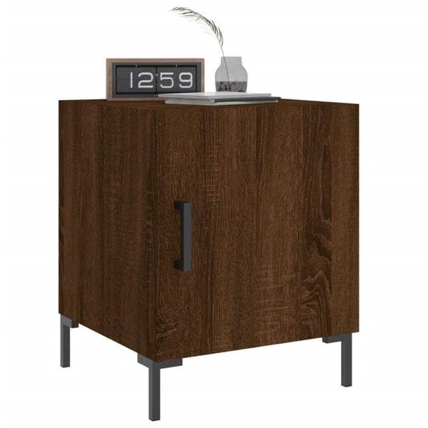 vidaXL Nattbord 2 stk brun eik 40x40x50 cm konstruert tre