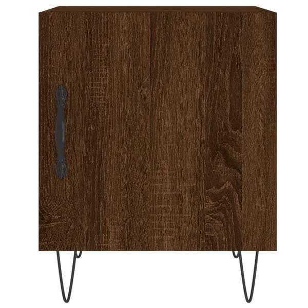 vidaXL Nattbord 2 stk brun eik 40x40x50 cm konstruert tre