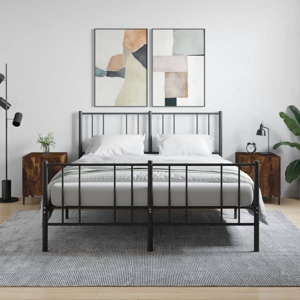 vidaXL sengeborde 2 stk. 40x40x50 cm konstrueret træ røget egetræ