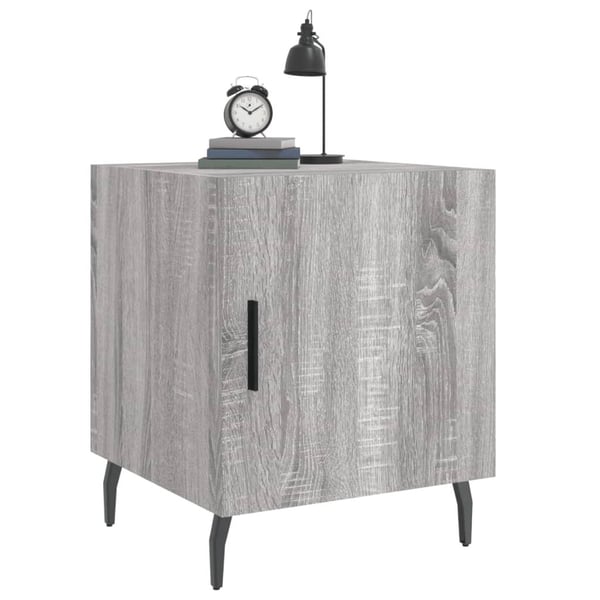 vidaXL Nattbord 2 stk grå sonoma 40x40x50 cm konstruert tre
