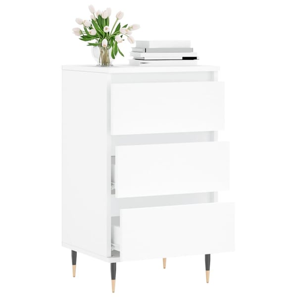 vidaXL Byrå vit 40x35x70 cm konstruerat trä