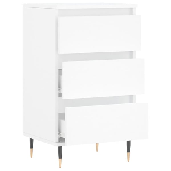 vidaXL Byrå vit 40x35x70 cm konstruerat trä