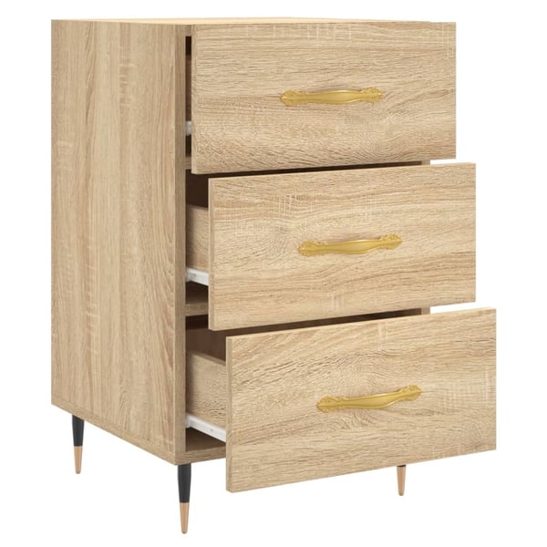 vidaXL Nattbord sonoma eik 40x40x66 cm konstruert tre