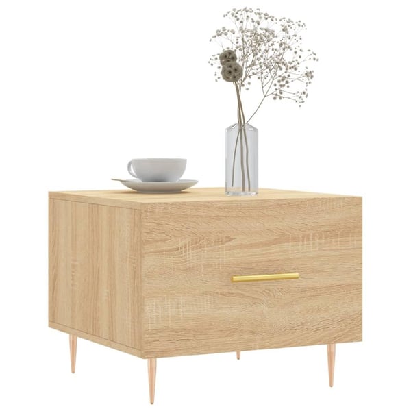 vidaXL Salongbord sonoma eik 50x50x40 cm konstruert tre
