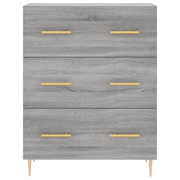 vidaXL Skjenk grå sonoma 69,5x34x90 cm konstruert tre