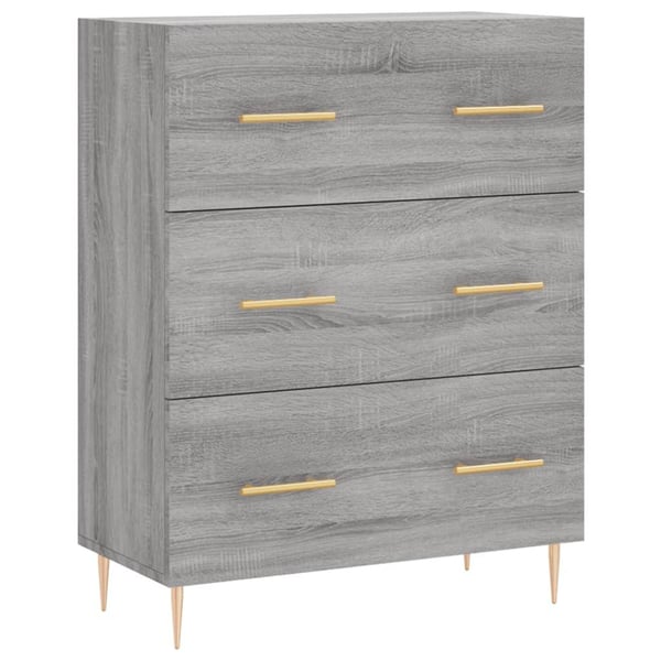vidaXL Skjenk grå sonoma 69,5x34x90 cm konstruert tre