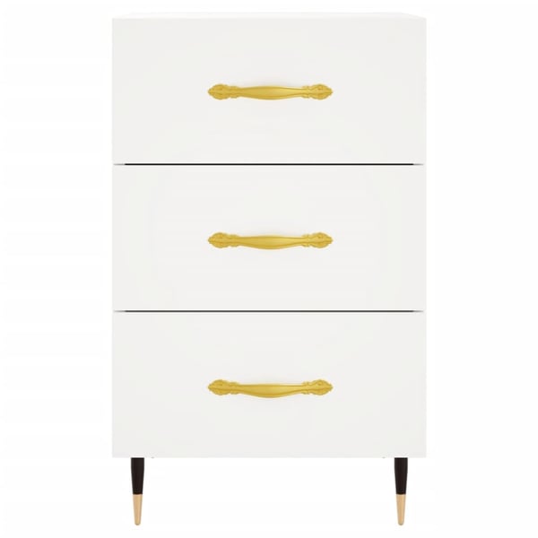 vidaXL Nattbord hvit 40x40x66 cm konstruert tre