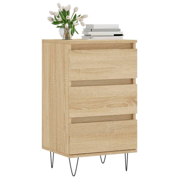vidaXL Skjenk sonoma eik 40x35x70 cm konstruert tre