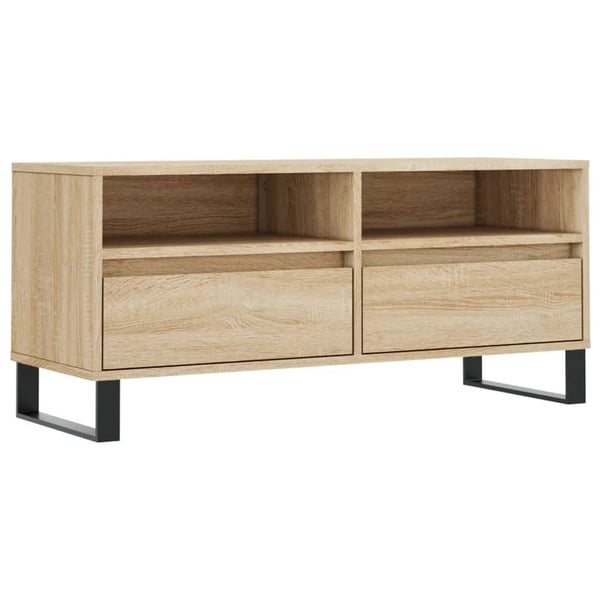 vidaXL tv-bord 100x34,5x44,5 cm konstrueret træ sonoma-eg