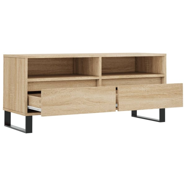 vidaXL tv-bord 100x34,5x44,5 cm konstrueret træ sonoma-eg