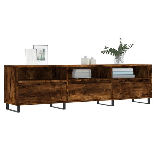 vidaXL TV-benk røkt eik 150x30x44,5 cm konstruert tre