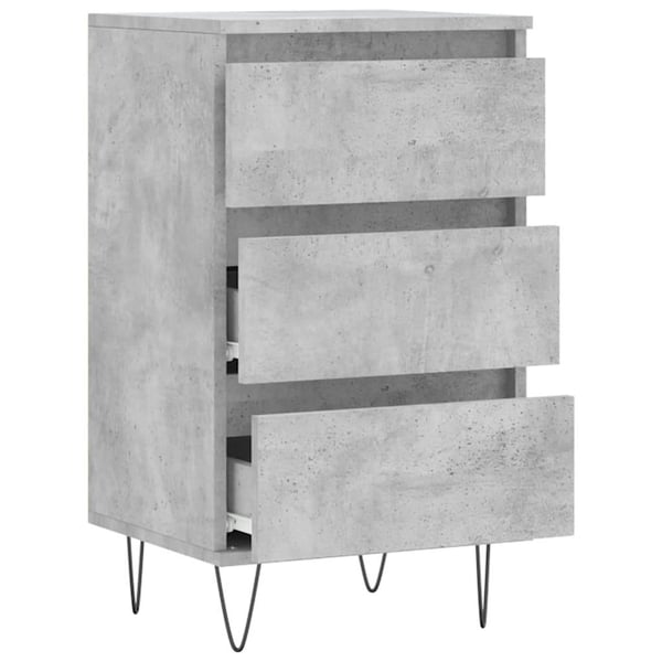 vidaXL Skjenk betonggrå 40x35x70 cm konstruert tre