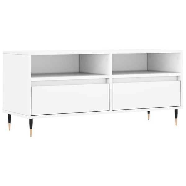 vidaXL TV-taso valkoinen 100x34,5x44,5 cm tekninen puu