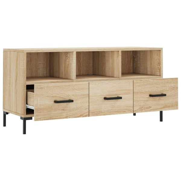 vidaXL TV-benk sonoma eik 102x36x50 cm konstruert tre