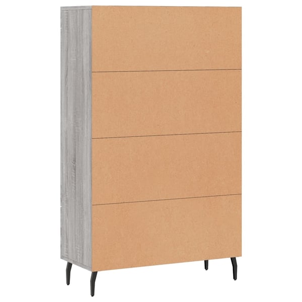 vidaXL Highboard grå sonoma 69,5x31x115 cm konstruert tre