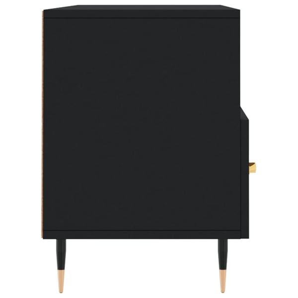vidaXL TV-benk svart 102x36x50 cm konstruert tre