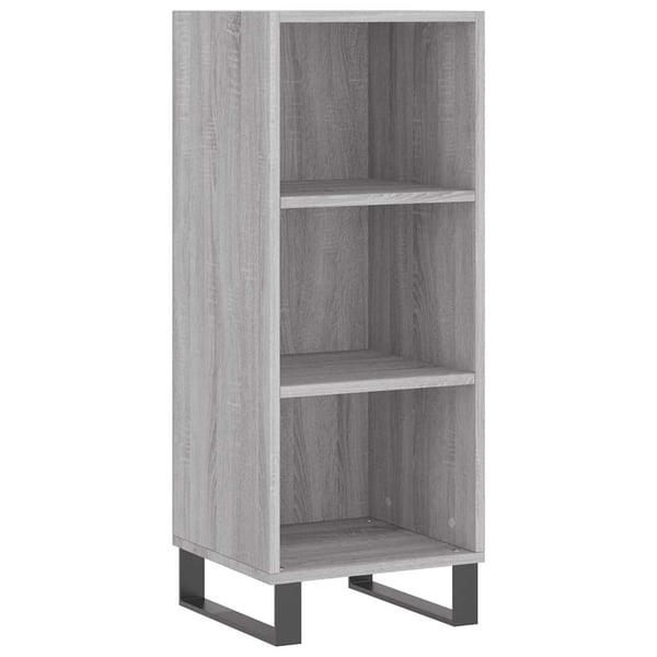 vidaXL Skjenk grå sonoma 34,5x32,5x90 cm konstruert tre