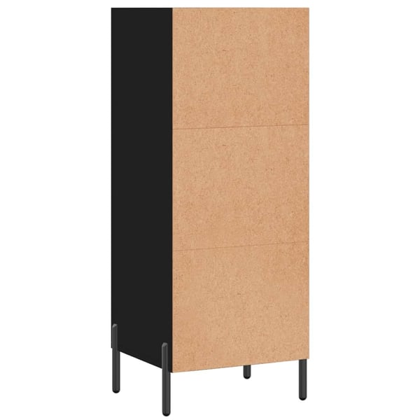 vidaXL skænk 34,5x32,5x90 cm konstrueret træ sort