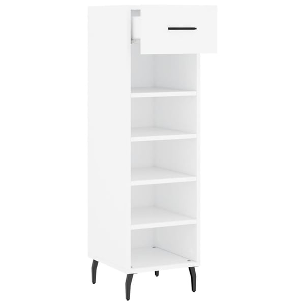 vidaXL skoreol 30x35x105 cm konstrueret træ hvid