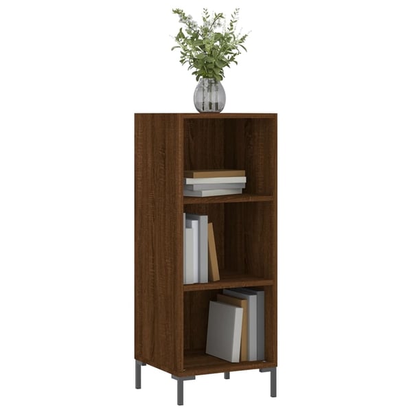 vidaXL Skjenk brun eik 34,5x32,5x90 cm konstruert tre
