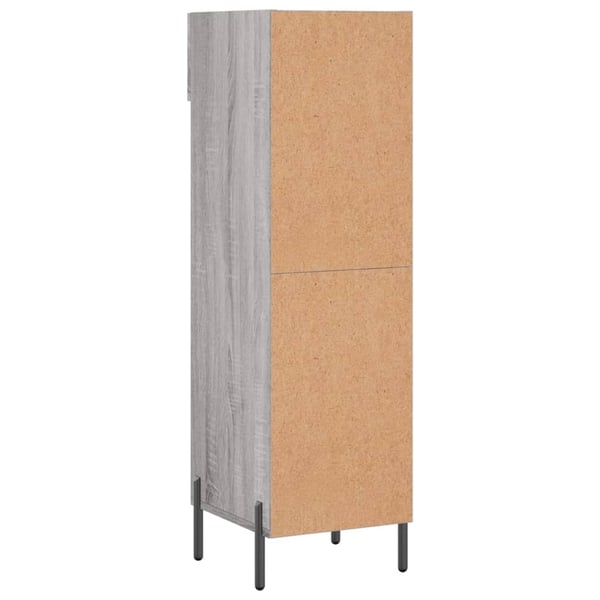 vidaXL Skohylle grå sonoma 30x35x105 cm konstruert tre