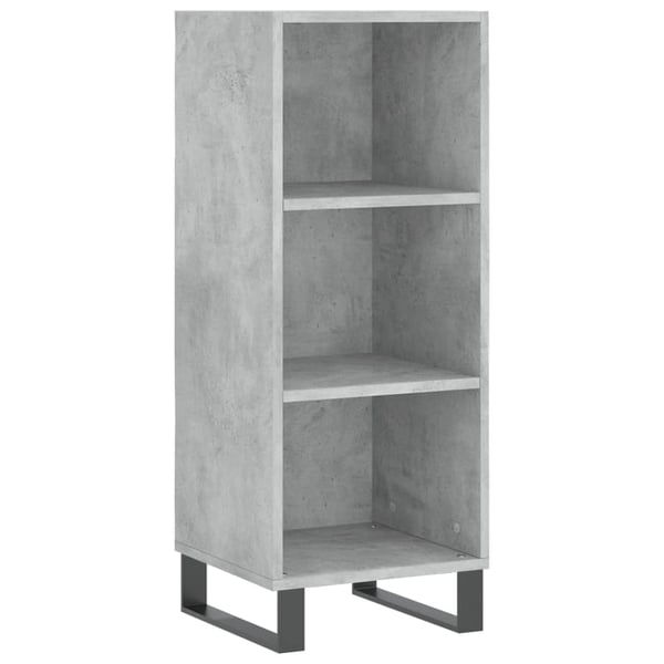 vidaXL Skjenk betonggrå 34,5x32,5x90 cm konstruert tre