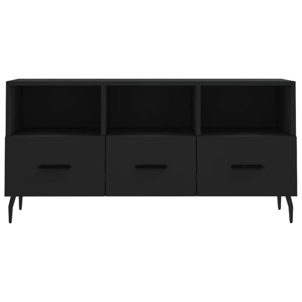 vidaXL TV-benk svart 102x36x50 cm konstruert tre