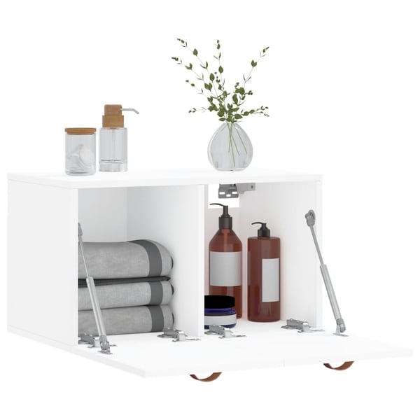 vidaXL Veggskap hvit 60x36,5x35 cm konstruert tre