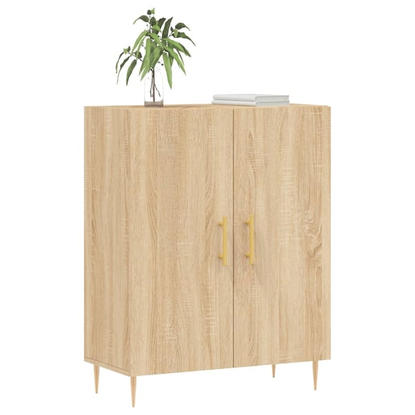 vidaXL skænk 69,5x34x90 cm konstrueret træ sonoma-eg