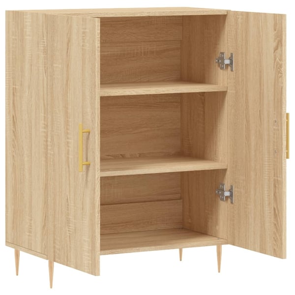 vidaXL skænk 69,5x34x90 cm konstrueret træ sonoma-eg