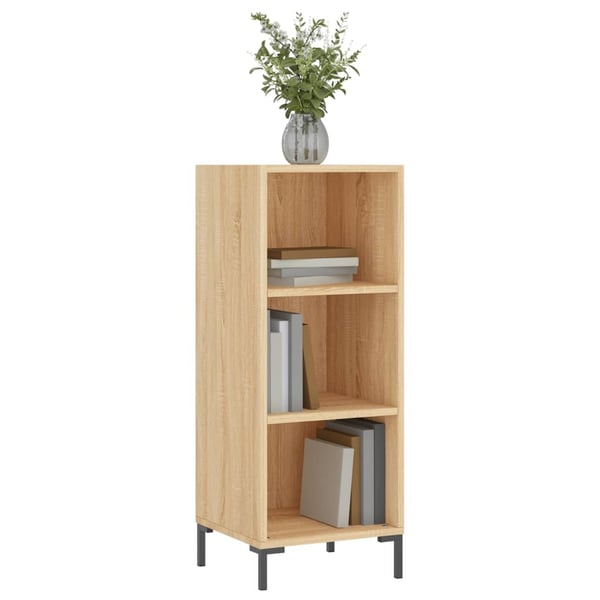 vidaXL Skjenk sonoma eik 34,5x32,5x90 cm konstruert tre