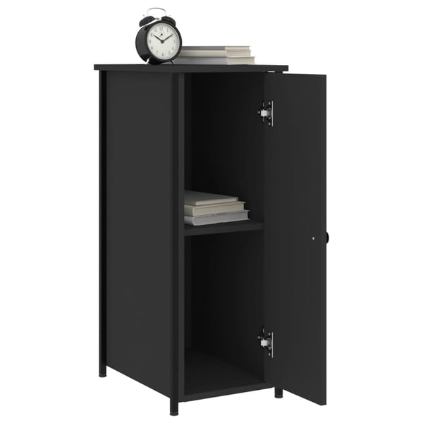 vidaXL sengeborde 2 stk. 32x42x80 cm konstrueret træ sort