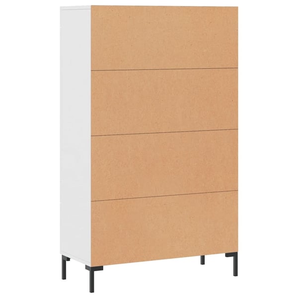 vidaXL Highboard hvit 69,5x31x115 cm konstruert tre