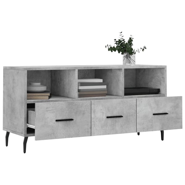 vidaXL TV-benk betonggrå 120x35x48 cm konstruert tre