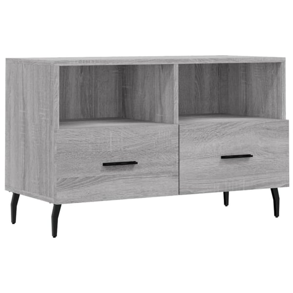 vidaXL TV-benk grå sonoma 80x36x50 cm konstruert tre
