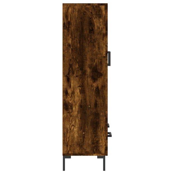 vidaXL Highboard røkt eik 69,5x31x115 cm konstruert tre